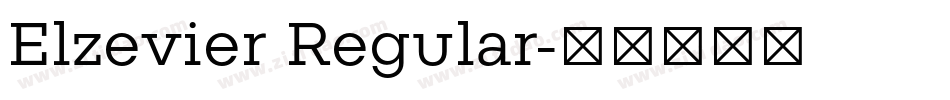 Elzevier Regular字体转换